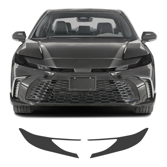 32% VLT Smoked TPU Headlight Protection Film for Toyota Camry 2025-2026 — Pre-Cut Self-Healing PPF, Anti-Scratch Guard (with Install Kit) - Goecice