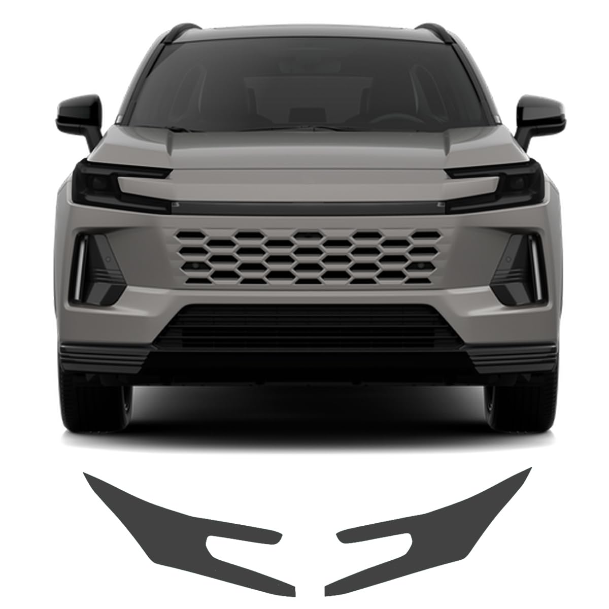 32% VLT Dark Smoked TPU Headlight Film for Toyota RAV4 2026-2027 — Pre-Cut Self-Healing PPF, Anti-Scratch Guard with Install Kit - Goecice