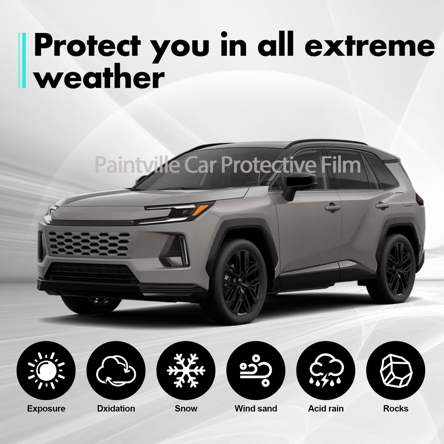 32% VLT Dark Smoked TPU Headlight Film for Toyota RAV4 2026-2027 — Pre-Cut Self-Healing PPF, Anti-Scratch Guard with Install Kit - Goecice