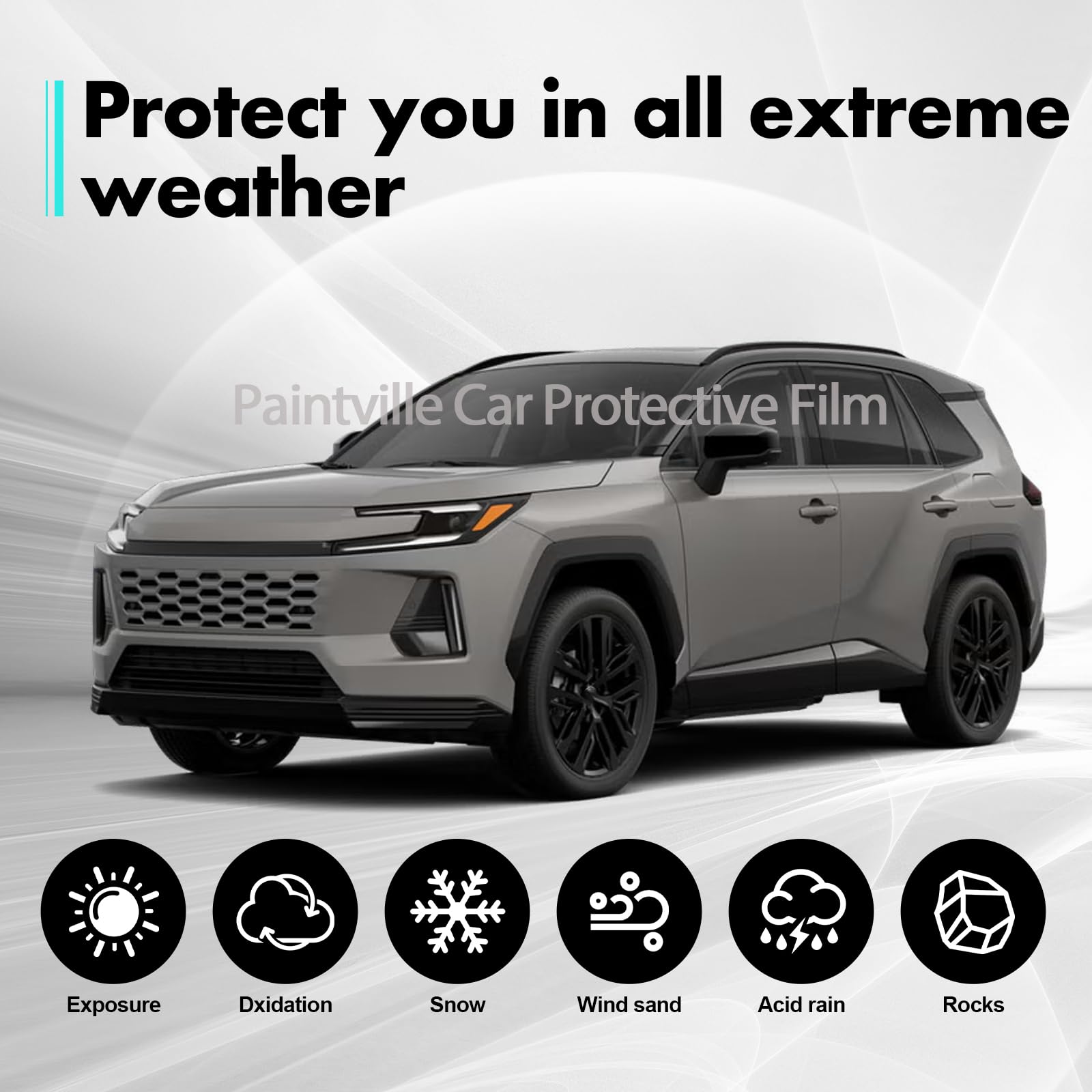 32% VLT Dark Smoked TPU Headlight Film for Toyota RAV4 2026-2027 — Pre-Cut Self-Healing PPF, Anti-Scratch Guard with Install Kit - Goecice