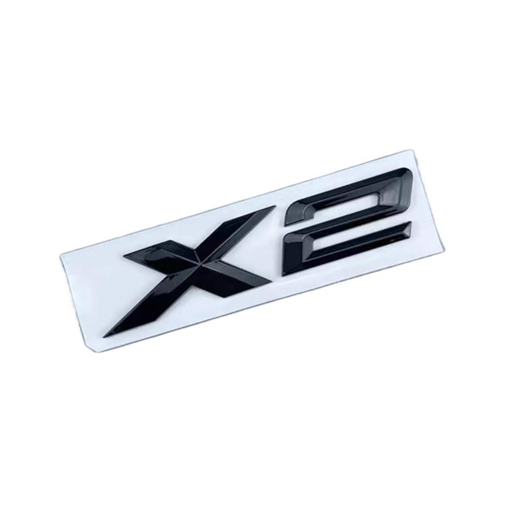 3D ABS Rear Trunk Emblem Badge for BMW X1 X2 X3 X4 X5 X6 X7 - Chrome & Glossy Black