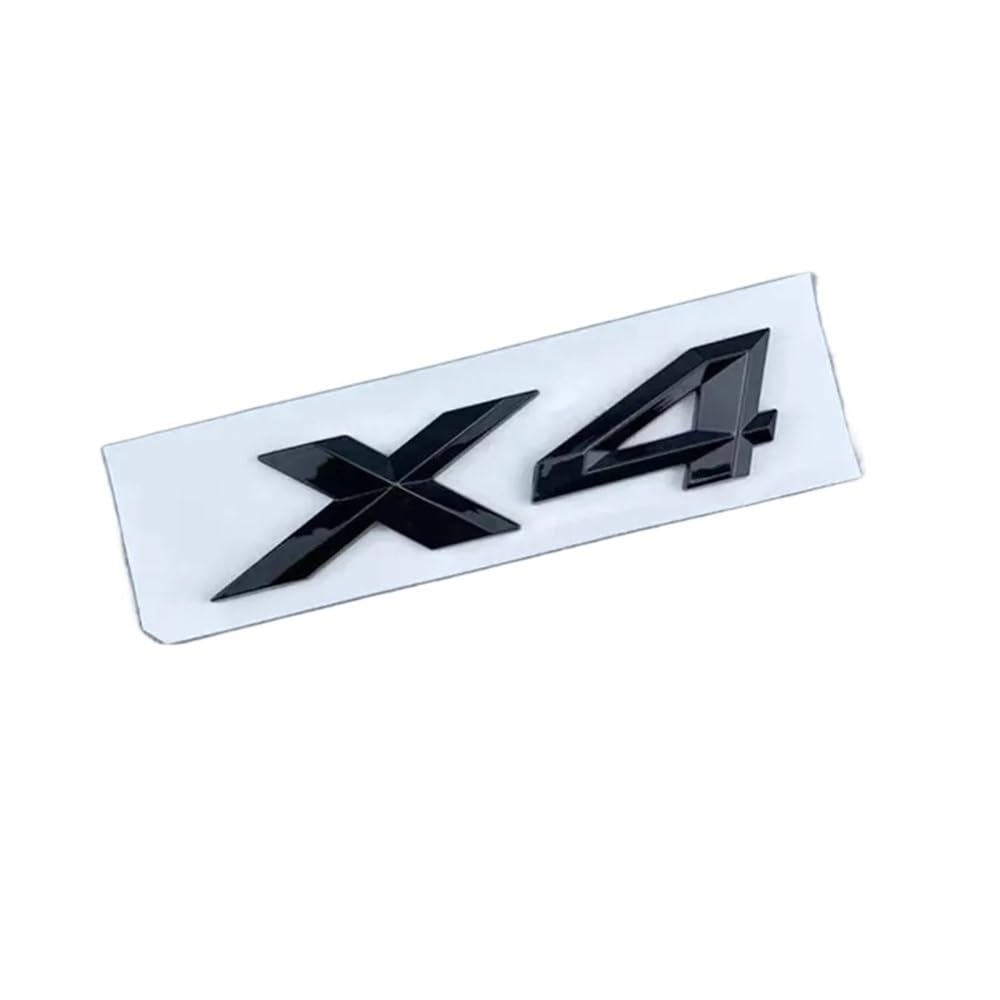 3D ABS Rear Trunk Emblem Badge for BMW X1 X2 X3 X4 X5 X6 X7 - Chrome & Glossy Black