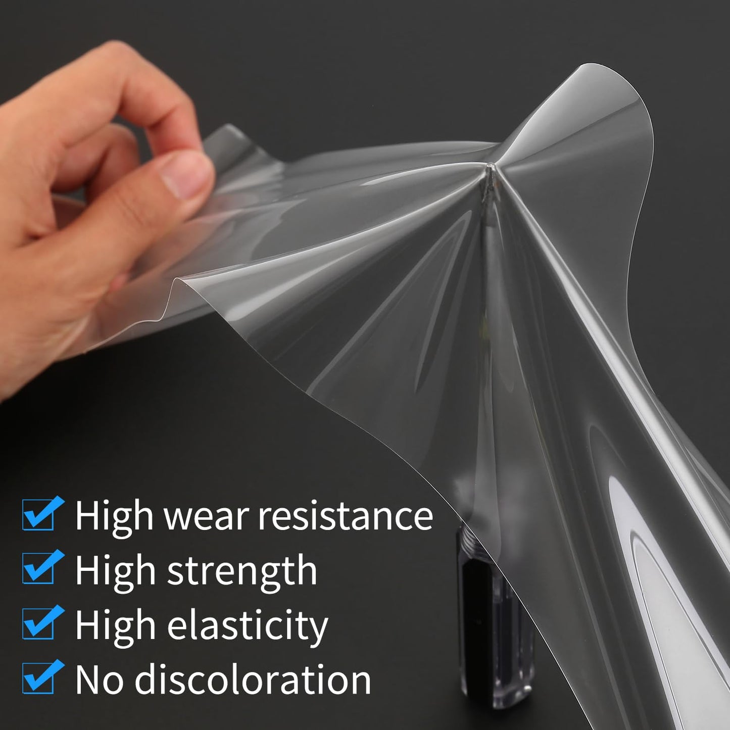 Clear TPU Headlight Protection Film for Audi Q5 & SQ5 2018-2020 — Pre-Cut Invisible PPF, Anti-Yellowing & Scratch Resistant (5-Piece Kit) - Goecice