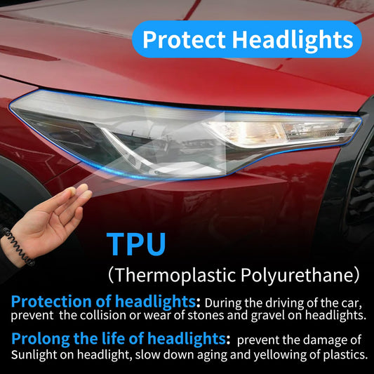 Clear TPU Headlight Protection Film for Toyota Corolla Cross 2022-2026 — Pre-Cut Invisible PPF, Anti-Yellowing 5-Piece Kit - Goecice