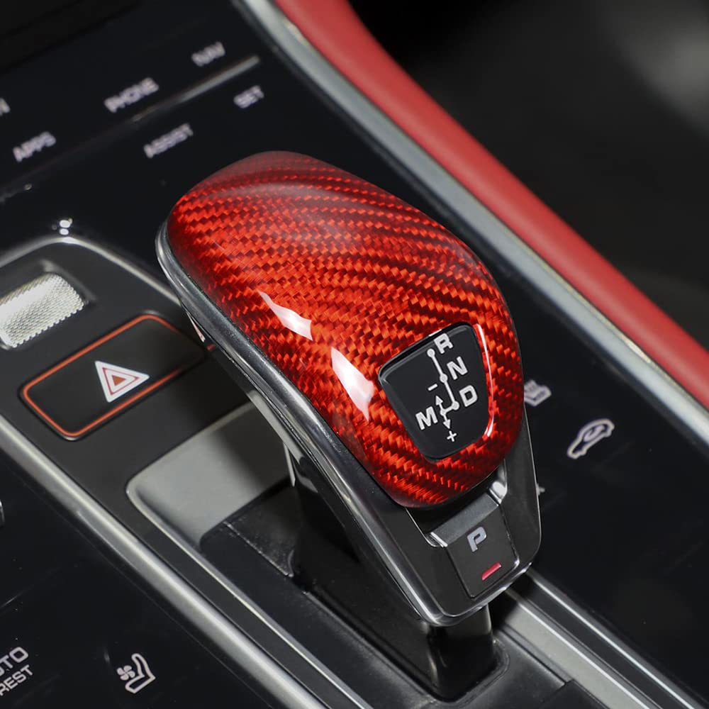Genuine Carbon Fiber Gear Shift Knob Cover Trim for Porsche Panamera (2017-2023) | Luxury Interior Styling Upgrade - AutoGearHub