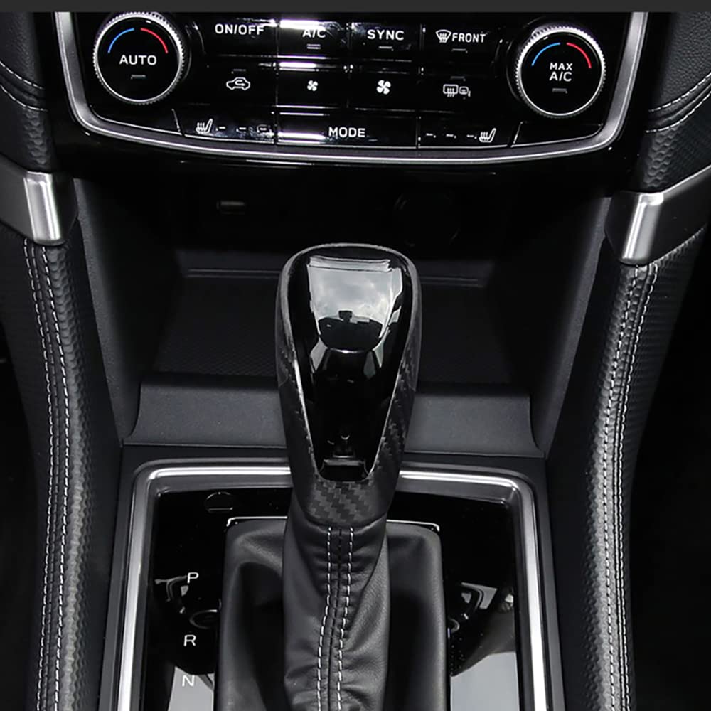 Genuine Carbon Fiber Gear Shift Knob Cover Trim for Subaru Forester & Crosstrek (2019-2023), WRX & Impreza (2018-2023) | Premium Interior Styling Upgrade - AutoGearHub