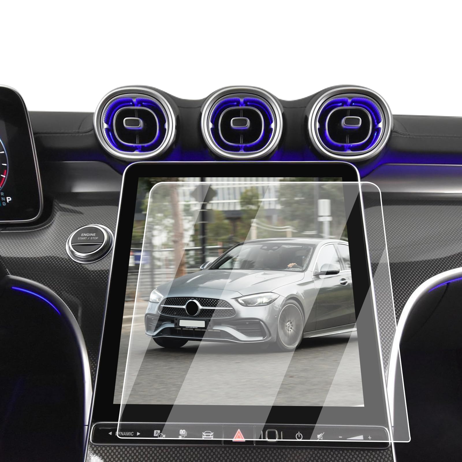 11.9-Inch Tempered Glass Screen Protector for Mercedes Benz C-Class GLC CLE 2022-2026 - AutoGearHub