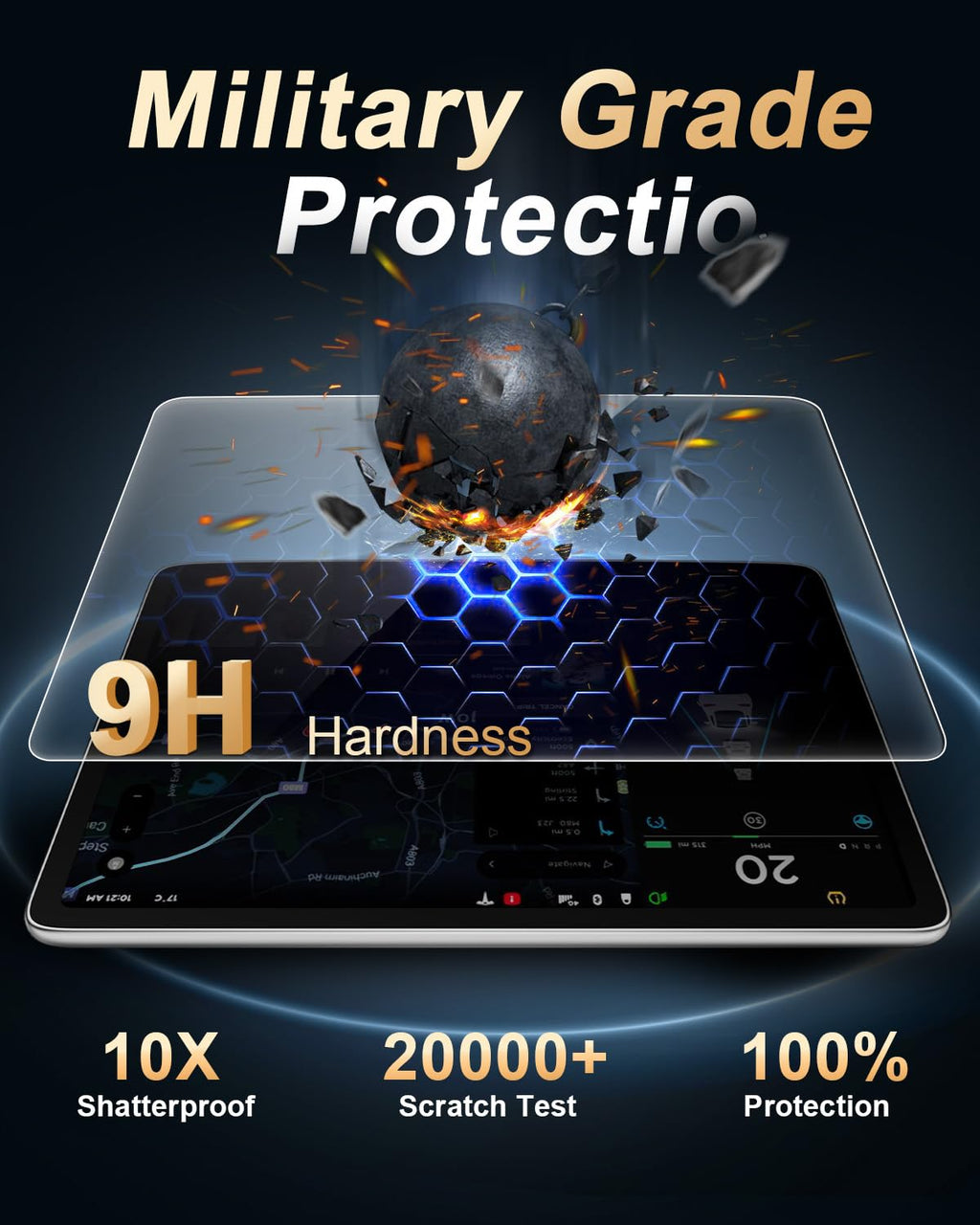 9H Tempered Glass Screen Protector for 2025 2026 Audi A5 Q5 S5 A6 (14.5"+11.9" Integrated Set) - AutoGearHub